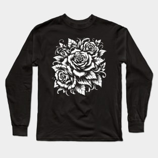 roses tattoo design Long Sleeve T-Shirt